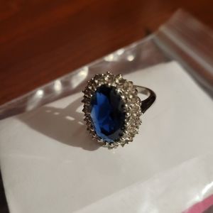 Ring with blue stone